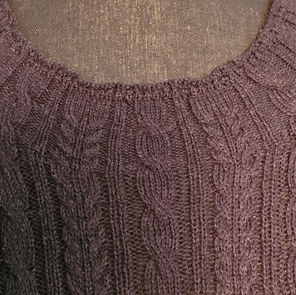 BLEU GRAY Navy Blue Cable Knit Crewneck Sweater, Size XL - Picture 7 of 13